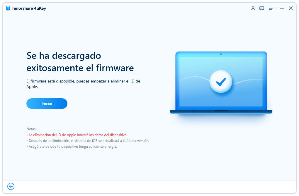 descargar el firmware con éxito