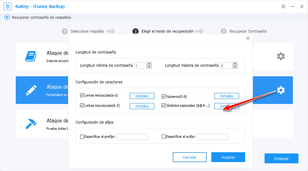 mi copia de seguridad de itunes me pide contraseña