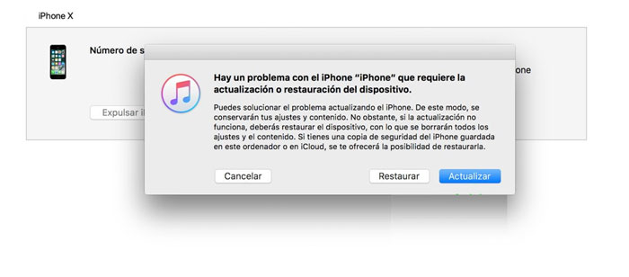 salir de modo recuperacion con itunes