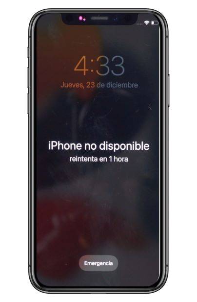 iphone no disponible