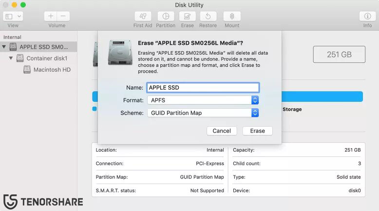 borrar macos